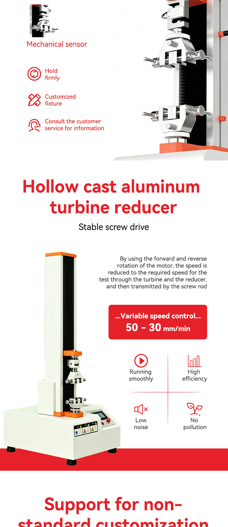 topil omni pull™ single column tensile testing machine – a precision universal testing machine (utm) with a 7 inch smart touchscreen