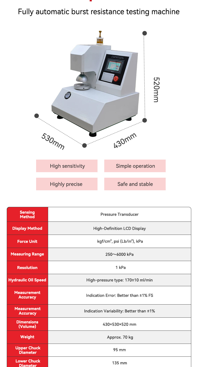 topil auto burst™ series – automatic digital bursting strength tester for paper, cardboard & corrugated board