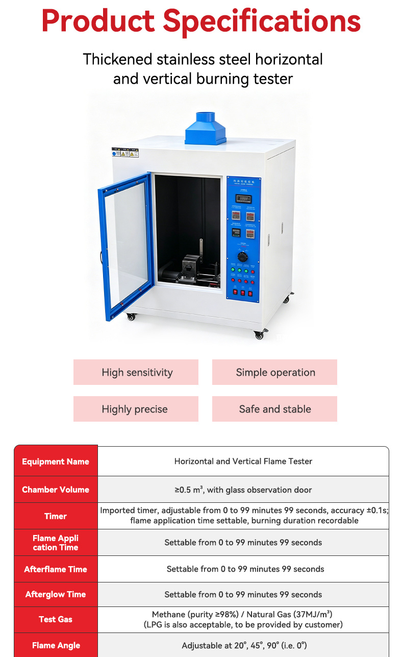 topil vulcan 94™ ul94 horizontal & vertical flammability tester – precision fire safety testing system for plastics & polymers