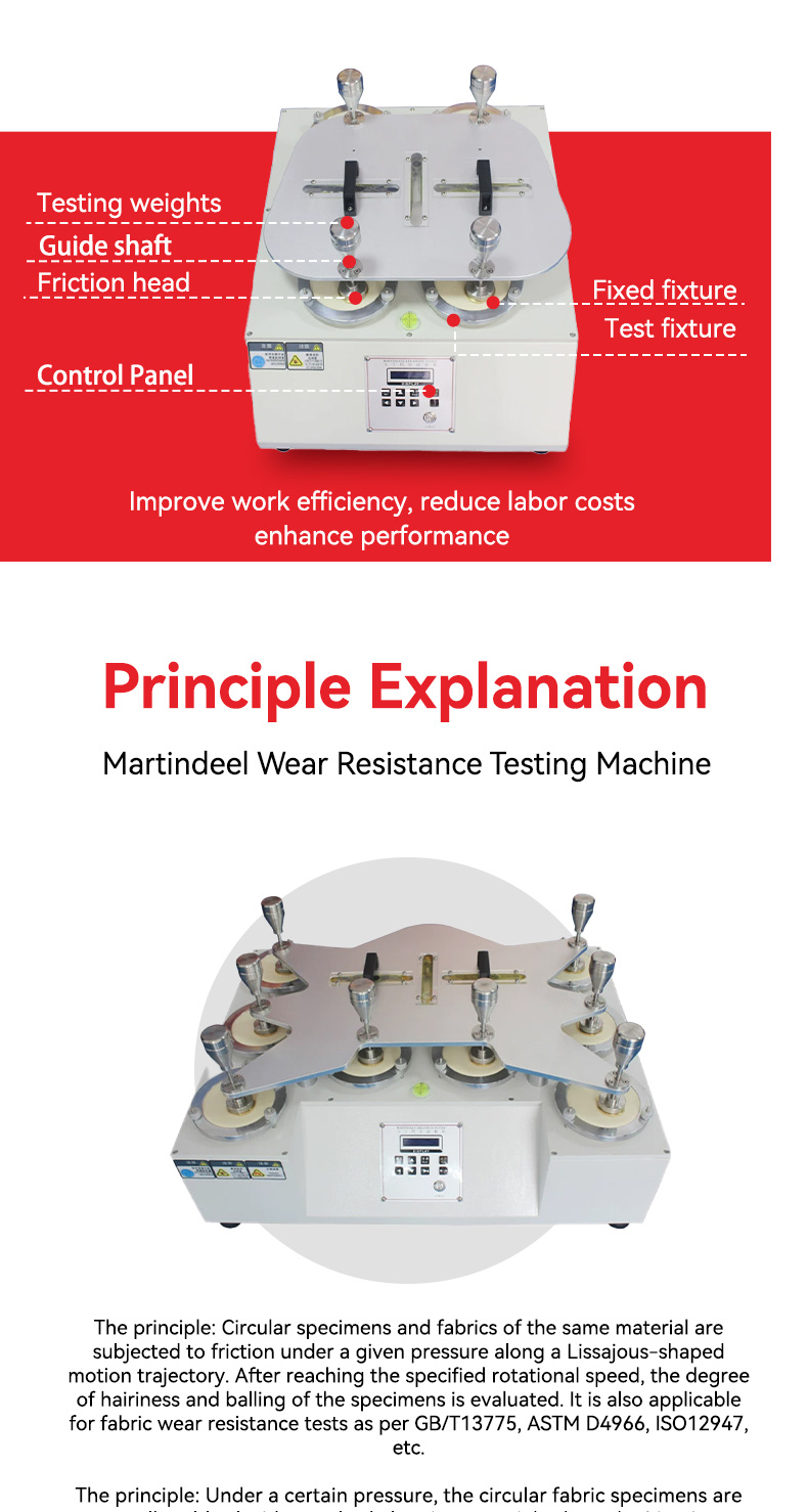 topil martindale abrasion pilling tester